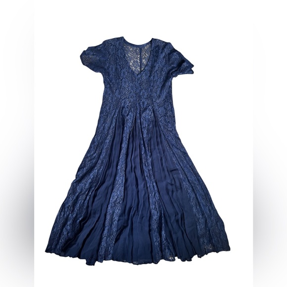 Source Unknown Dresses & Skirts - Sheer and Lace A-line Princess Dress in Navy Blue size S-M
